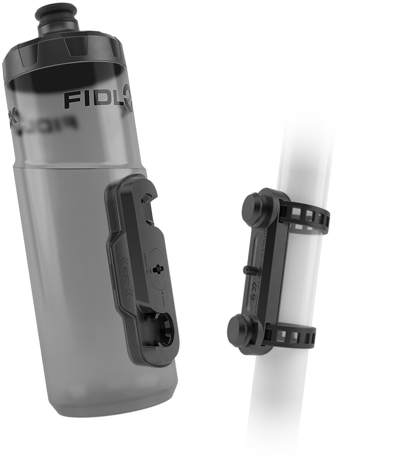 Fidlock Twist Bottle 600 + Uni Base transparent black