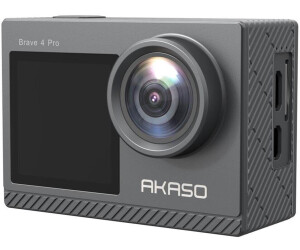 AKASO Brave 4 Pro Action cam 4K wasserdicht EIS Stabilisierung Touchscreen 4K30fps 20MP WiFi Doppelbildschirm 40M wasserdichte Unterwasserkamera 5X Zoom Dual 1350mAh Akku&Montagesets 
