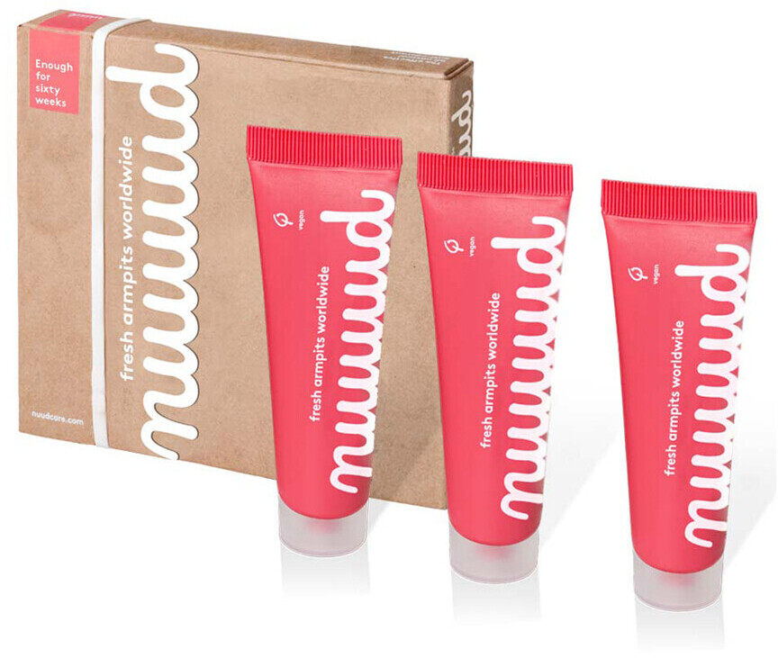 Nuud The Carefree Deodorant Cream (3 x 40 ml)