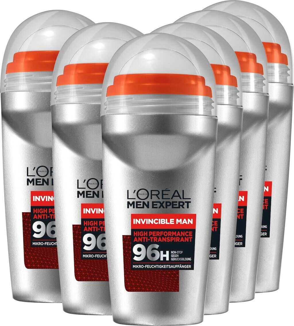 L'Oréal Men Expert Invicible Man 96h Deo Roll-on (6 x 50ml)