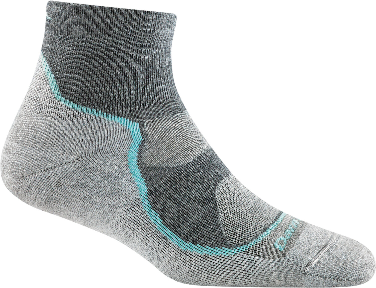 Darn Tough Women's Light Hiker Quarter Lightweight Hiking Sock (1987) slate