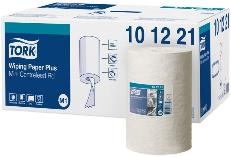 Tork 101221 Wiping Paper Plus Mini Centrefeed Roll 2-ply white (6 pcs)