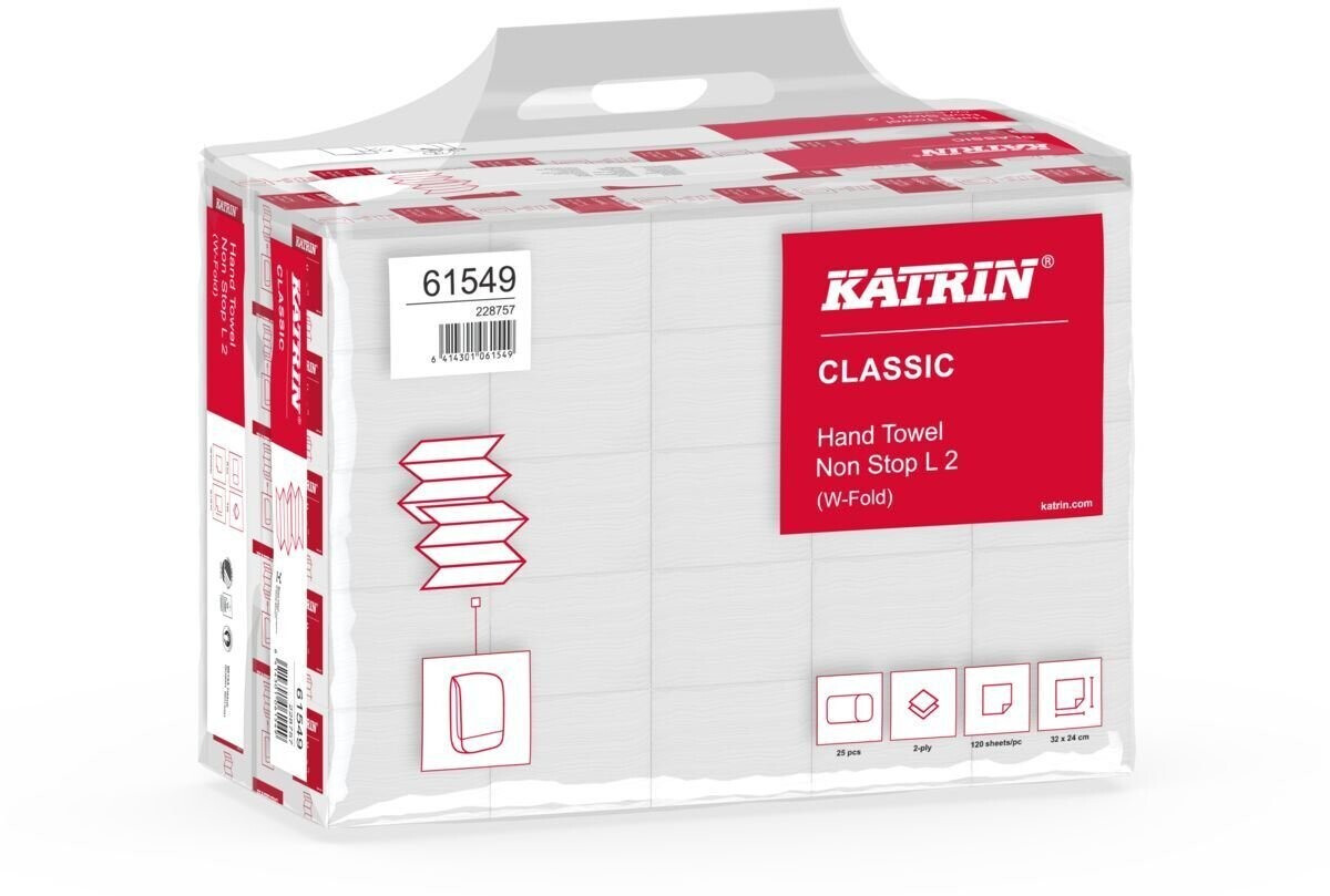 Katrin 61549 Classic L2 Preisvergleich Stop Non Papierhandtuch ab bei 43,66 € (25 | Stk.) 2-lagig
