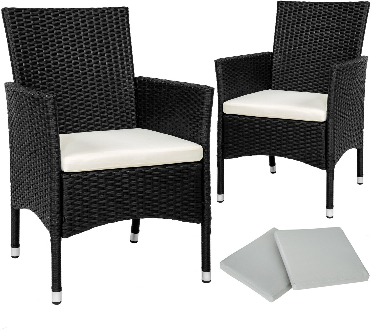 TecTake globalPoly-Rattan Garden Chair with Seat Pad (TT404549)