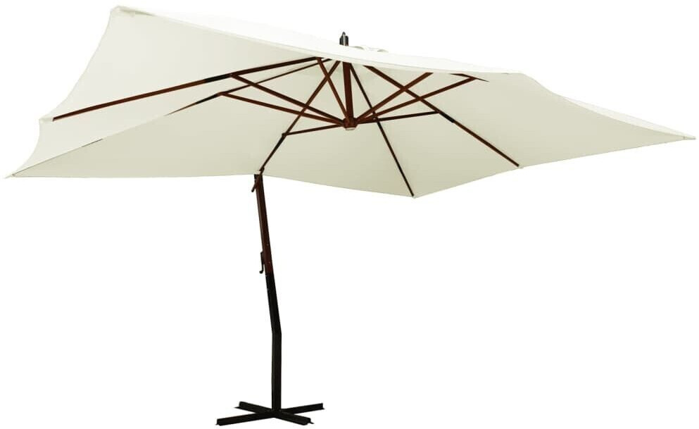 Photos - Parasol VidaXL Cantilever Umbrella with Wooden Pole 400x300cm  (318429)