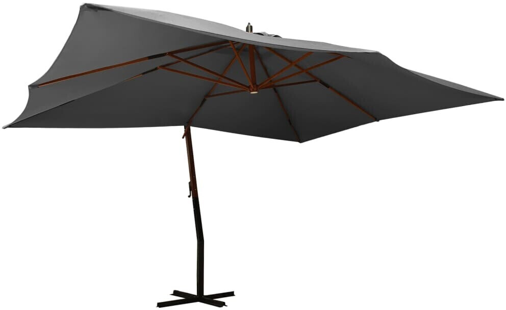 vidaXL Cantilever Umbrella with Wooden Pole 400x300cm (318430)