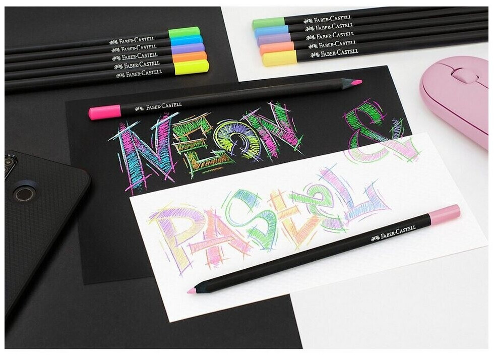 Black Edition Colored Pencils, Neon & Pastel - Box of 12 - #116410