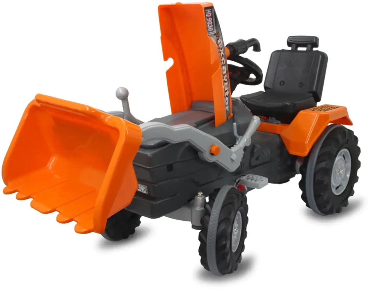 Jamara Pedal Tractor Front Loader Power Drag orange au meilleur prix sur