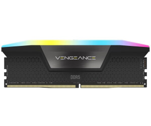 Corsair VENGEANCE RGB DDR5 32GB (2 x 16 GB) 6200MHz C36 Intel geoptimaliseerd desktopgeheugen (dynamische tienzone RGB-verlichting, ingebouwde spanningsregeling, aangepaste XMP 3.0-profielen) Zwart