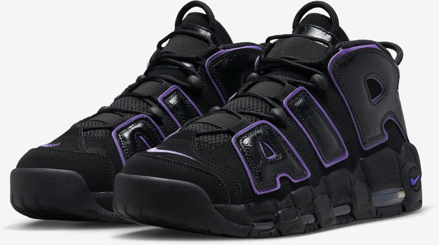Nike uptempo 96 black and gold sales
