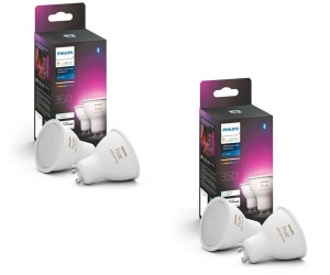 Philips Hue White and Color Ambiance Kit 3 Ampoules LED GU10 4,3W RVB + Pont  Hue + Interrupteur