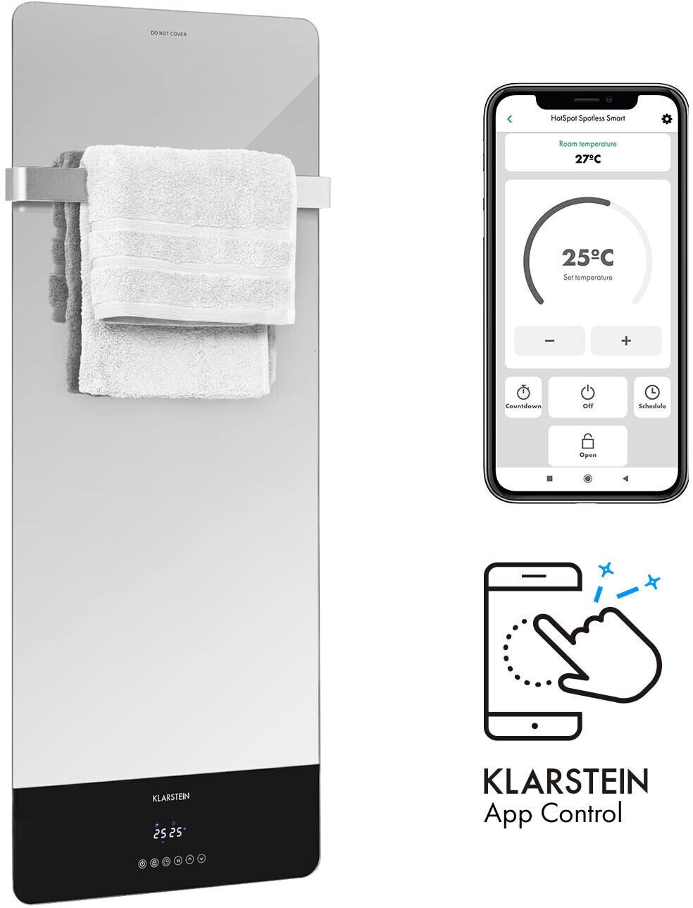 Klarstein Hot Spot Crystal Reflect Smart Panel