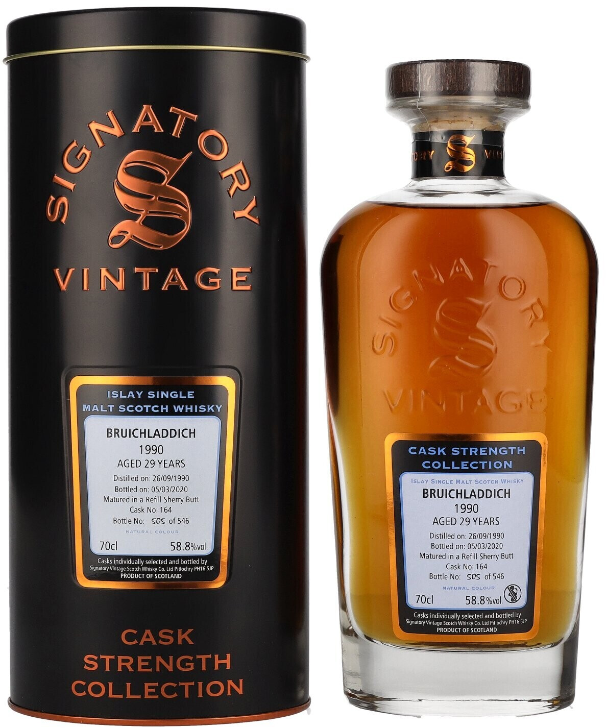 Signatory Vintage Bruichladdich 1990/2020 Cask Strength Collection 0,7l 55,8%
