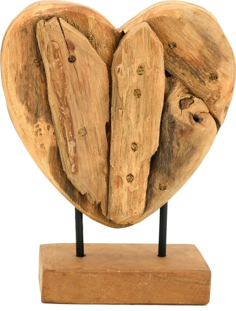 Aubry Gaspard Coeur en teck 20 x 9 x 27 cm