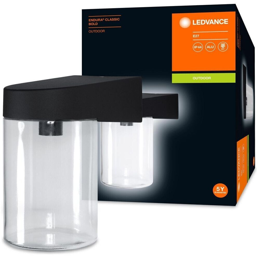 LEDVANCE Wandleuchte Endura ab bei schwarz/Transparent 19,95 € Aussenlampe(206601) | Preisvergleich E27