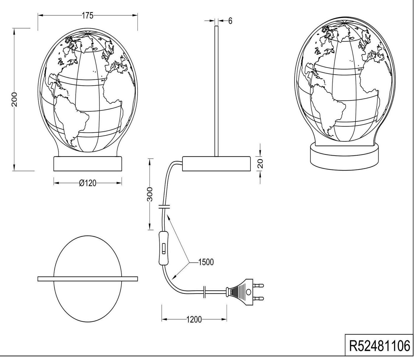 € LED ab Globe chrom Preisvergleich (R52481106) bei tunable 16,12 | Trio white Tischleuchte