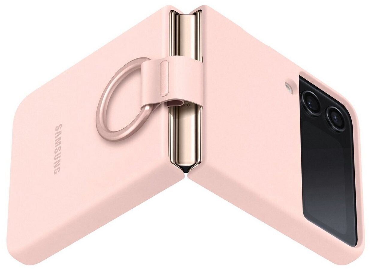 Samsung Silicone Cover with Ring (Galaxy Z Flip 4) Pink