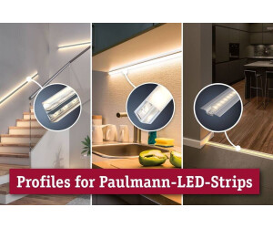 Paulmann LED-Kanal BASE mit Diffusor für MaxLED 2m Aluminium (78901) ab  15,87 € | Preisvergleich bei