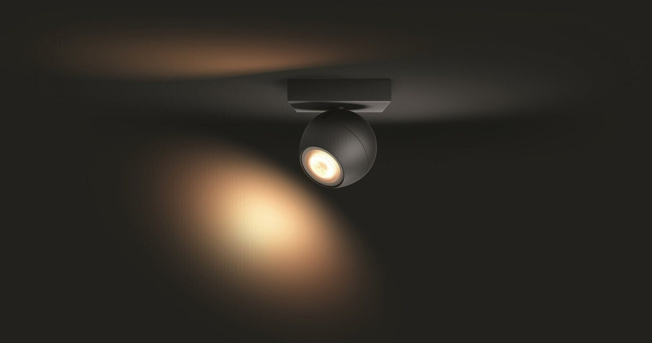 Philips Hue Bluetooth White & Ambiance Buckram 5W/350lm GU10 Single Spot Black (929003048501)