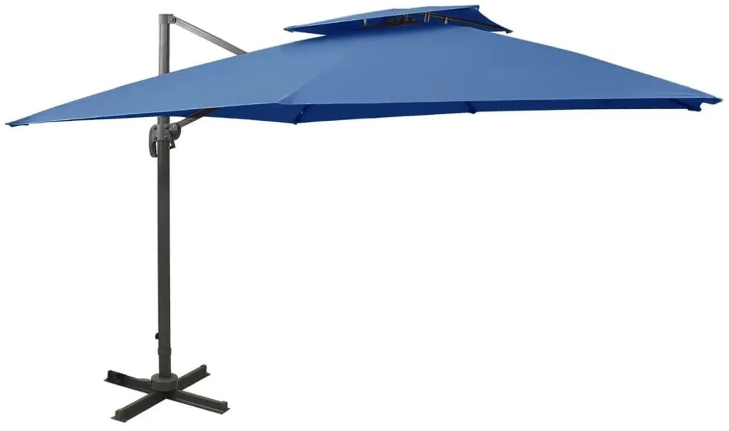 vidaXL Ampelschirm mit Lüftung 300x300cm aturblau (312378)