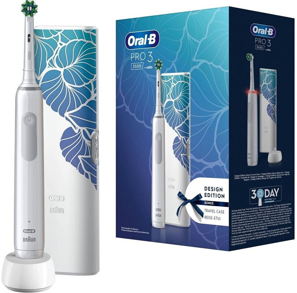 Oral b pro 3 3500 design edition floral white au meilleur prix sur