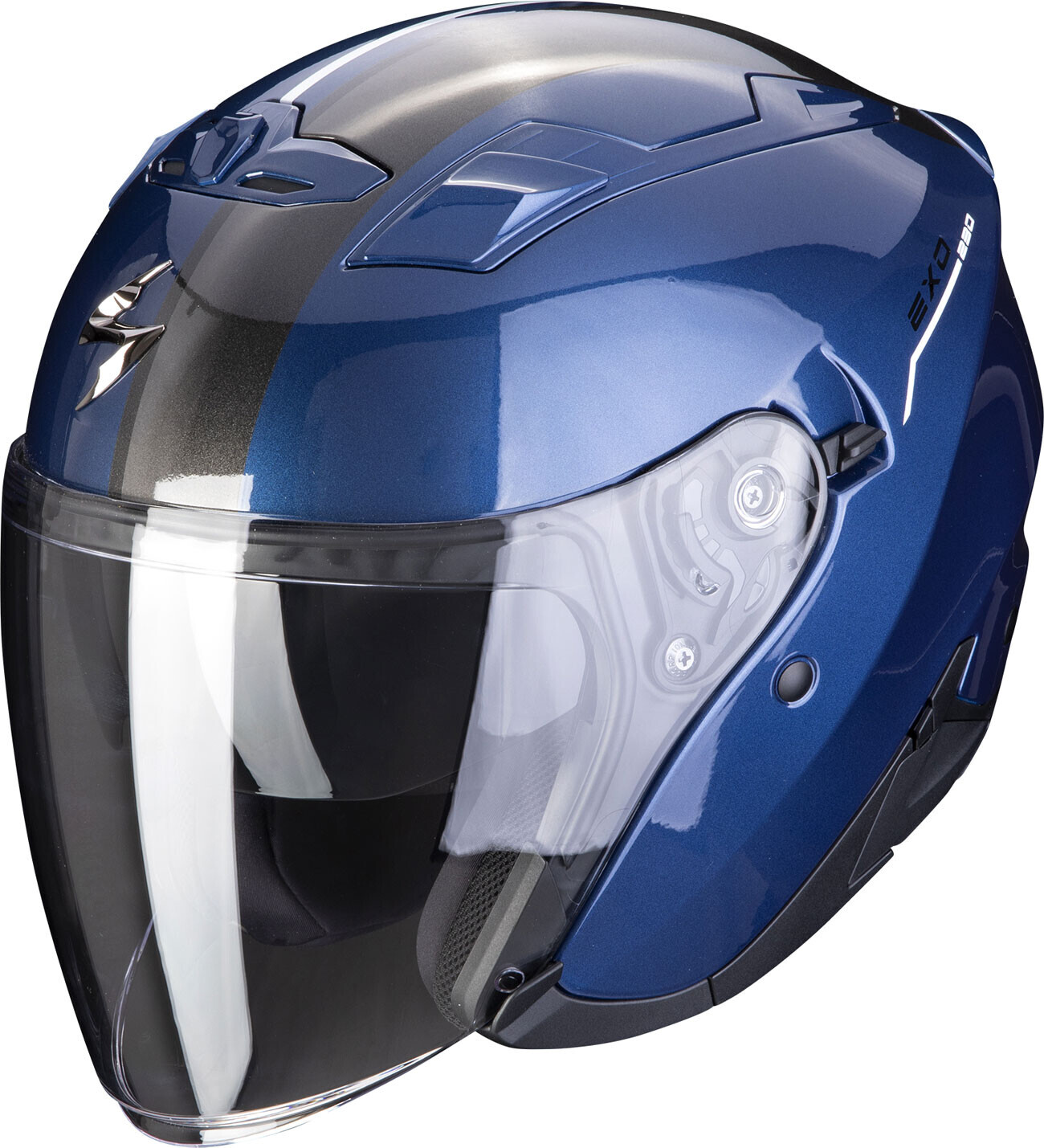 Photos - Motorcycle Helmet Scorpion EXO-230 SR Dark Blue/White 