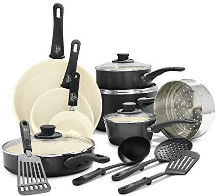 GreenLife Soft Grip Keramik 16 pcs. black/creme