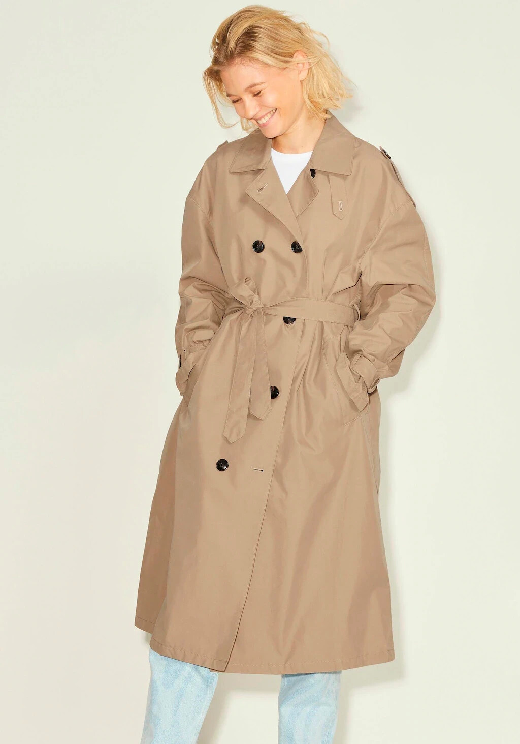 Jack and jones trench coat discount