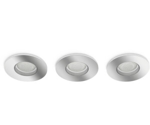 Philips Hue White and Color Ambiance Faretti LED da Incasso Smart Xamento,  per Bagno (IP44), Luce Bianca o Colorata, Attacco GU10, 5.7W, Bluetooth,  Dimmerabile, 3 Pezzi, Cromato : : Illuminazione