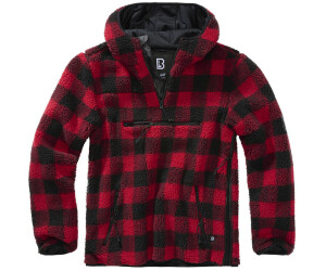 Men's plaid fleece pullover outlet