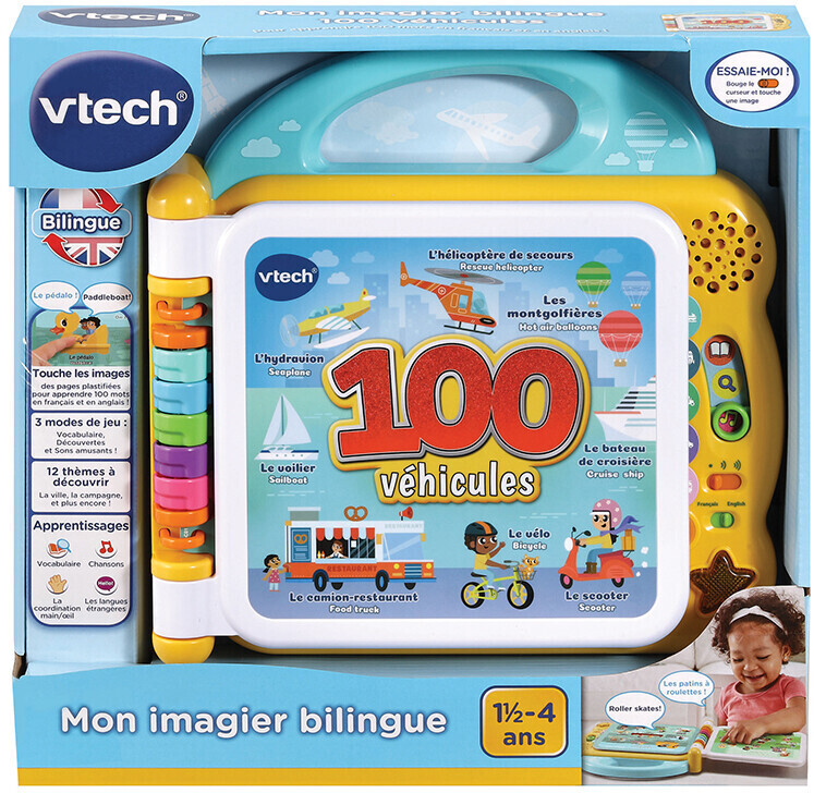 VTECH - Mon Imagier Bilingue - 100 Véhicules