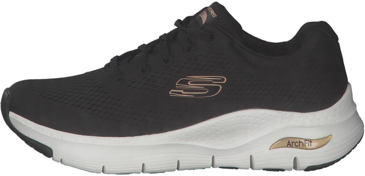 Black and rose gold skechers best sale