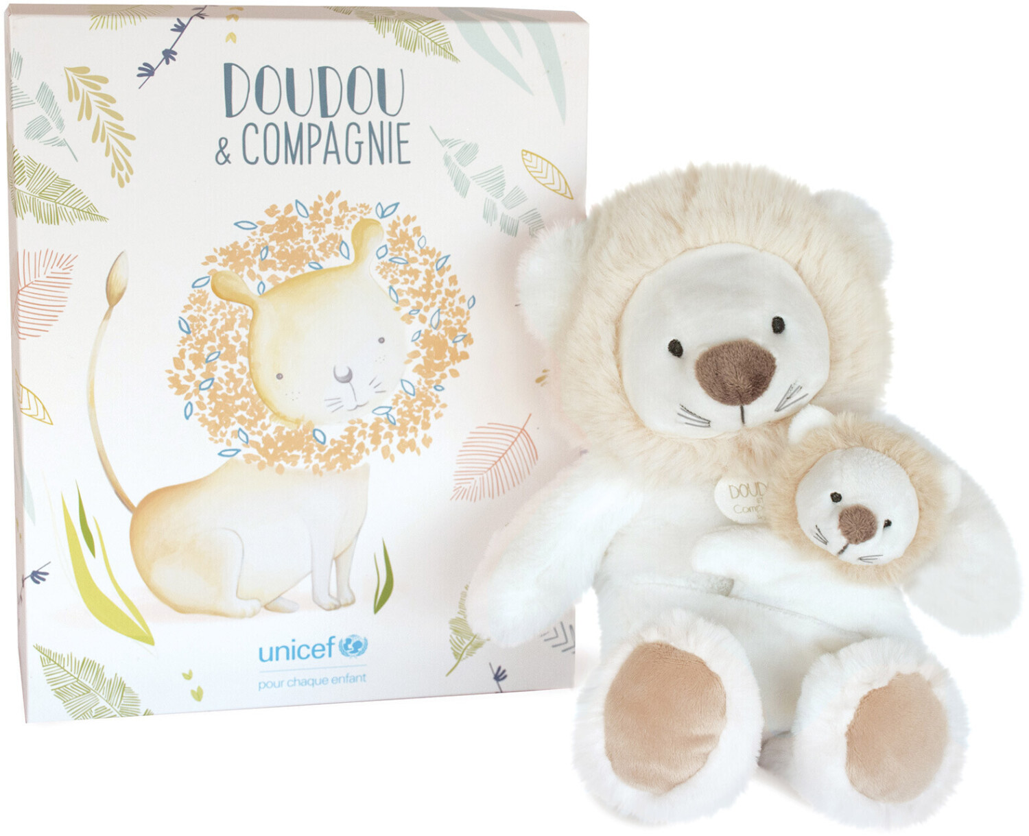 Doudou et Compagnie Unicef - Lion avec bébé au meilleur prix sur