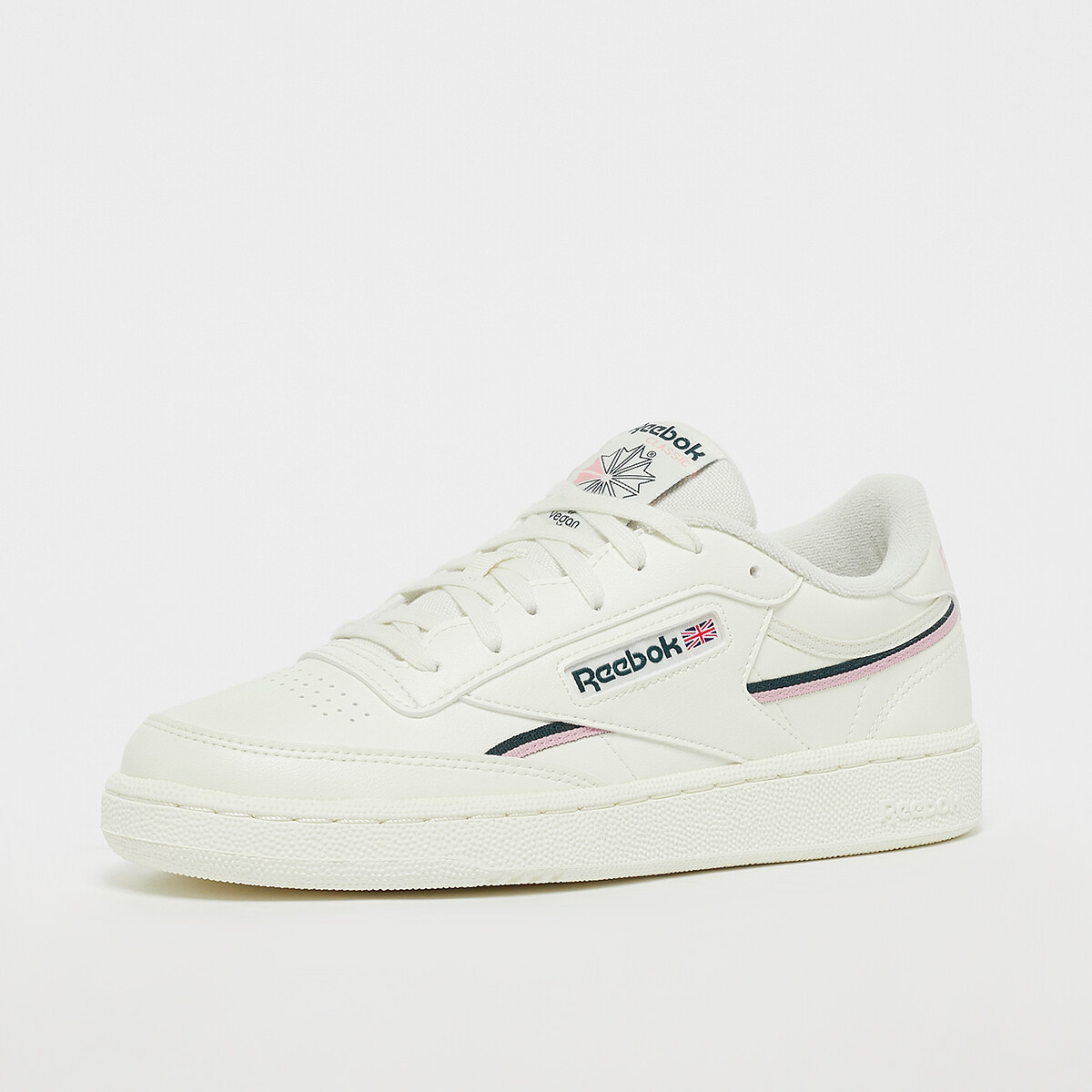 Image of Reebok Club C 85 Vegan Women chalk/pink glow/forest green