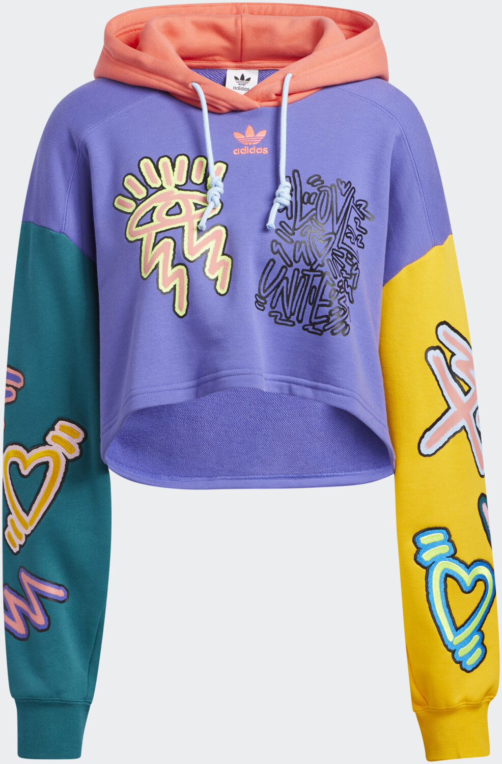 Adidas Love Unites Crop Hoodie purple HC3080 ab 35 99 Preisvergleich bei idealo