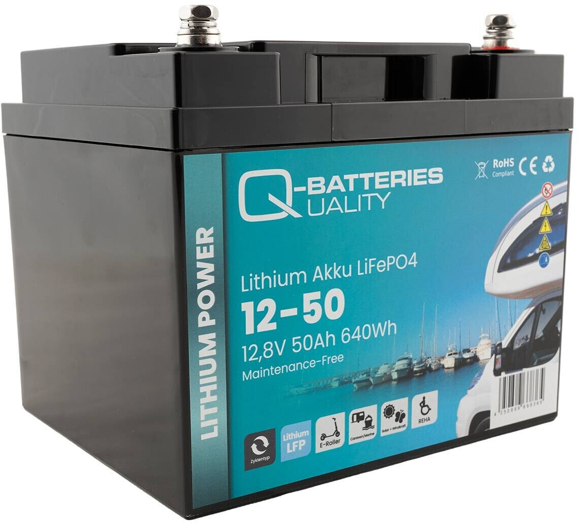 Q-Batteries LiFePO4 12,8V 50Ah ab 222,58 €