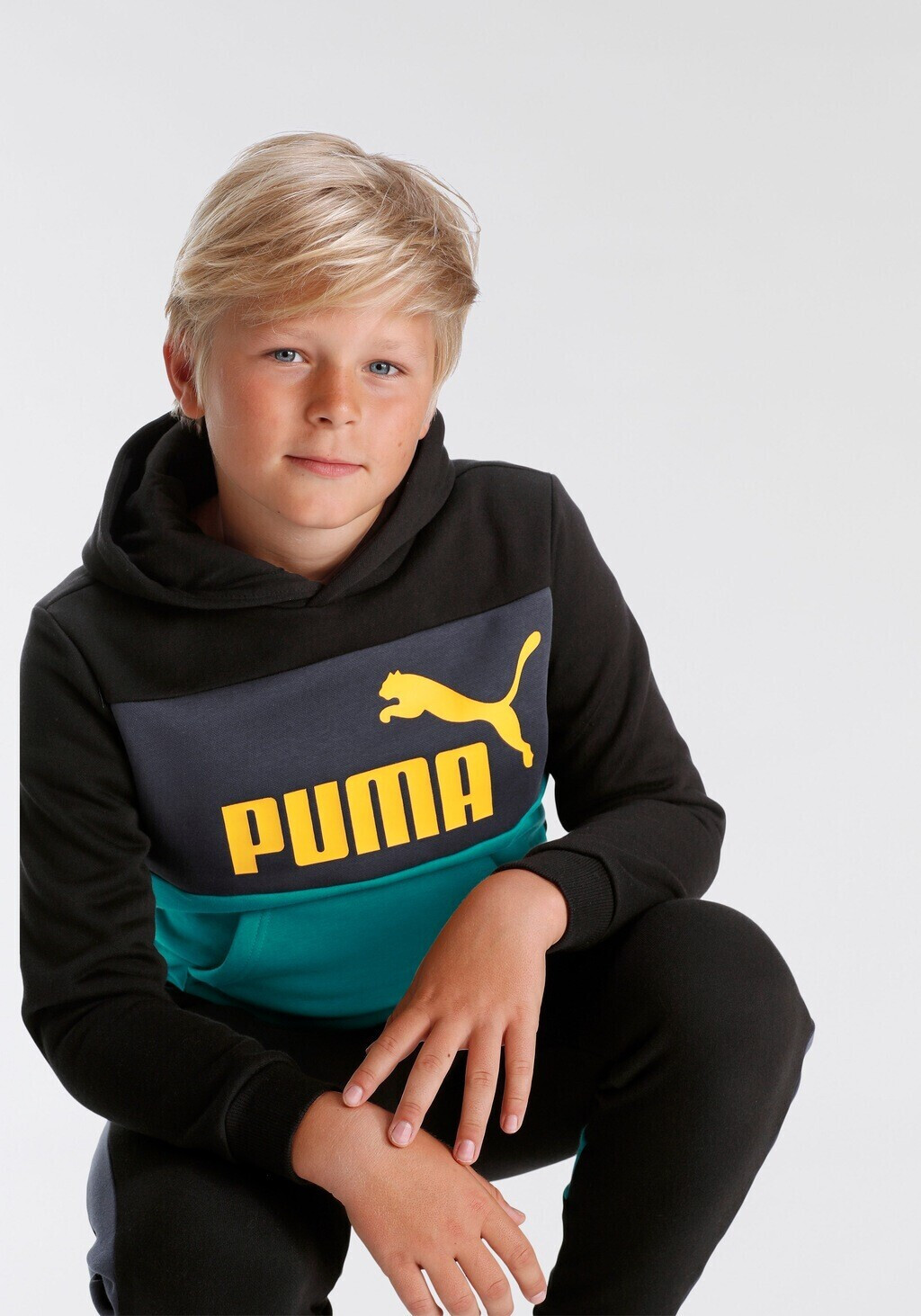 Puma ESS Colorblock Hoodie Kids (849081) deep aqua ab 42,46 € |  Preisvergleich bei