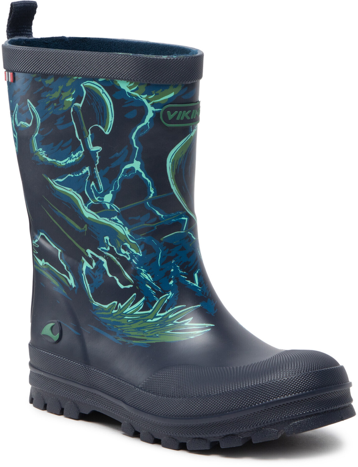 Viking Kid's Jolly Print Rain Boots (1-60020) Print navy/blue green