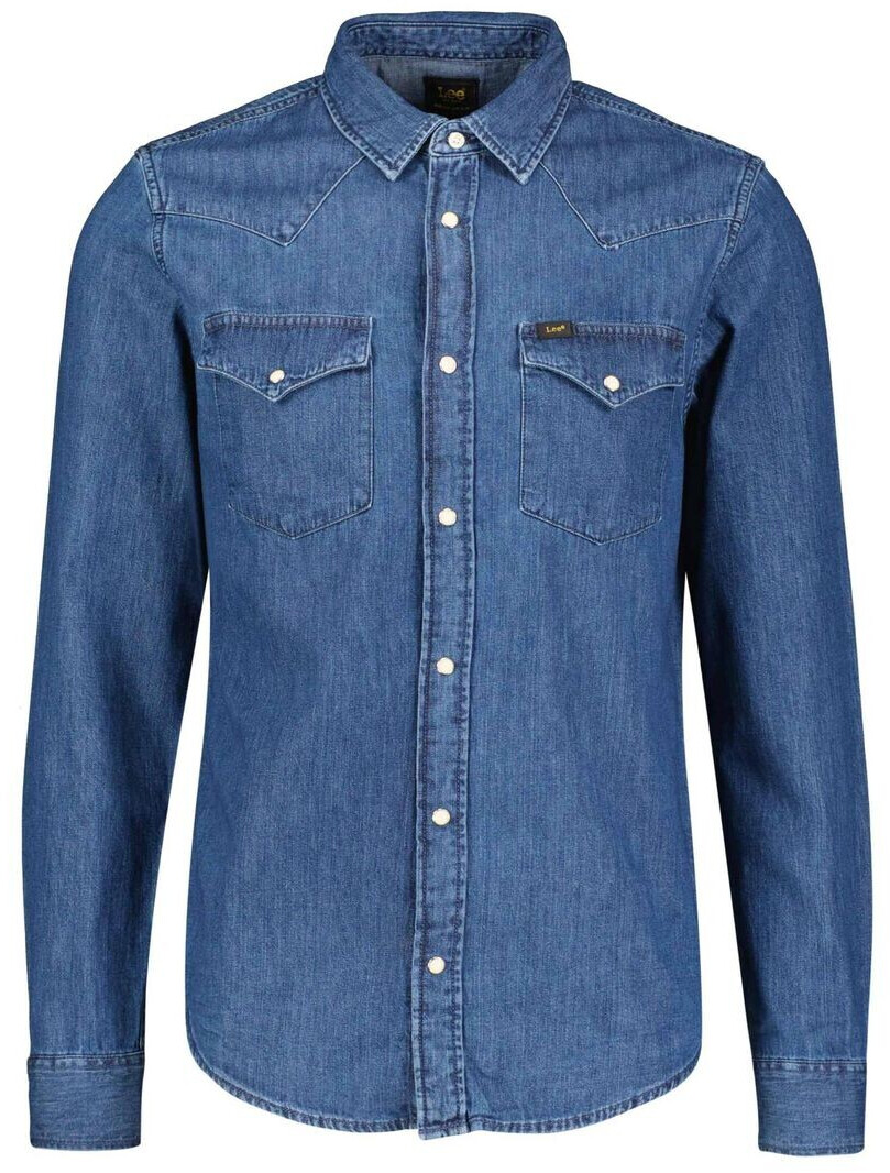 Lee Regular Western Long Sleeve Shirt (L66WCUVK) blue
