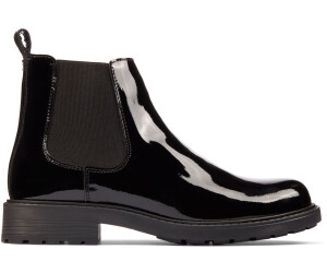 Clarks black new arrivals patent ankle boots