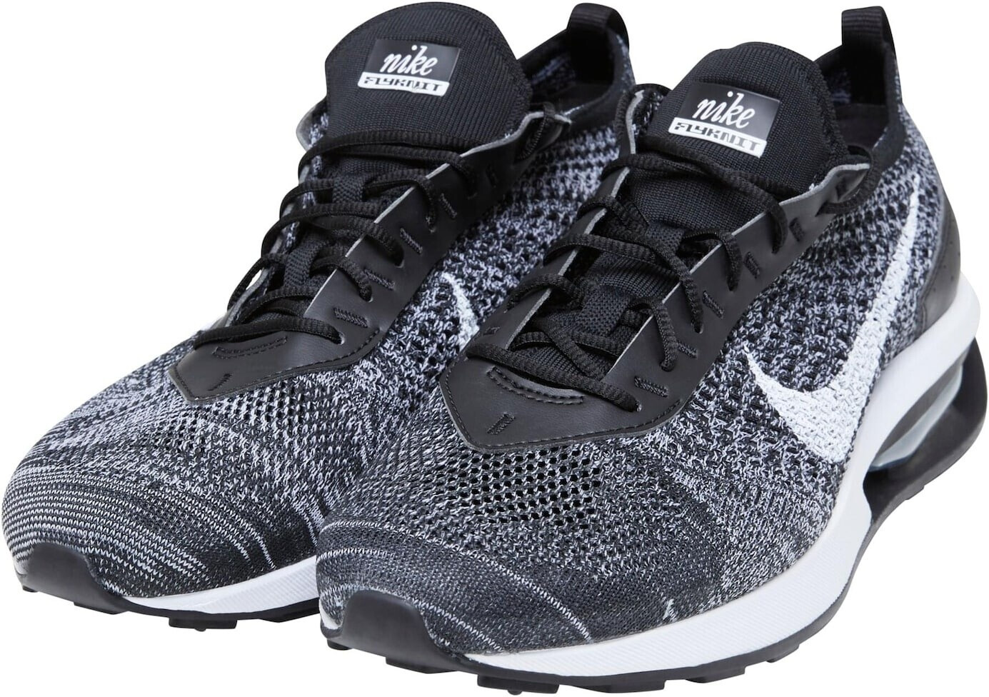 Nike flyknit racer black white sale outlet