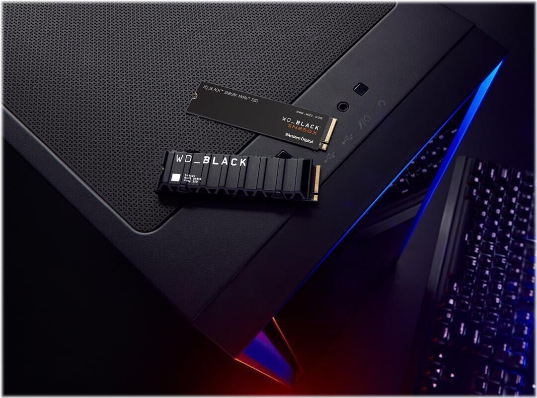 Disque SSD Interne WD_BLACK SN850P avec dissipateur pour PS5 1 To Noir -  SSD internes