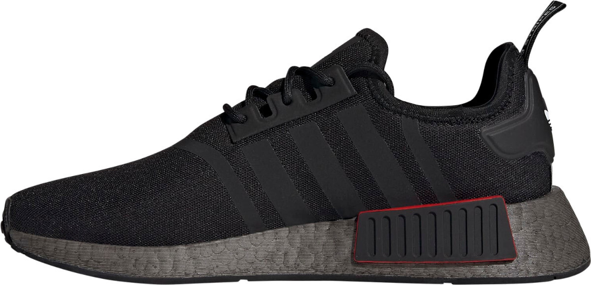 Adidas nmd r1 black logo on sale