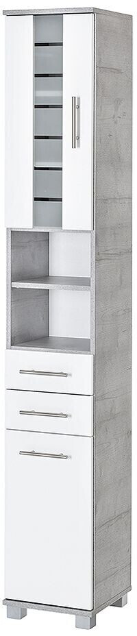 Scaffale A Tre Ripiani Schildmeyer – Argento Lucido – Made In Germany – 30x17x70 Cm