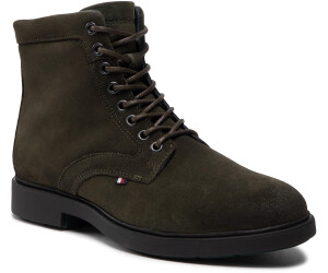 Tommy Hilfiger Elevated Rounded Suede Lace Boot (FM0FM04185) olive 