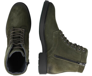 Tommy Hilfiger Elevated Rounded Suede Lace Boot (FM0FM04185) olive 