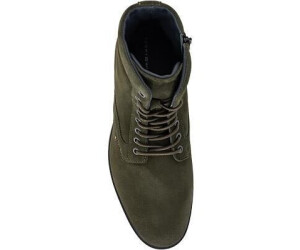 Tommy Hilfiger Elevated Rounded Suede Lace Boot (FM0FM04185) olive 