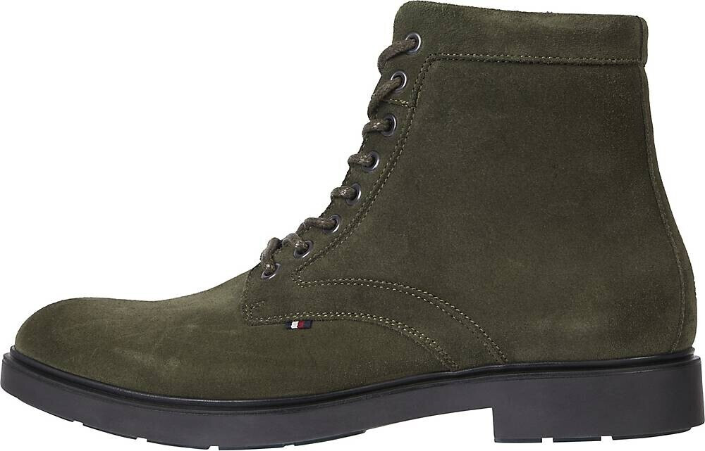 Tommy Hilfiger Elevated Rounded Suede Lace Boot (FM0FM04185) olive 
