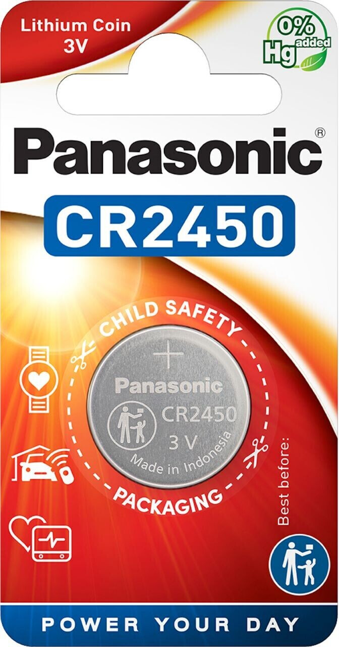 Panasonic CR2450 3V de Litio CR 2450 Batería [Paquete de 4]