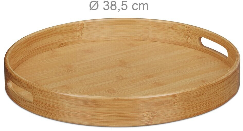 Relaxdays Serviertablett Bambus rund (38,5 cm) ab 16,99 €